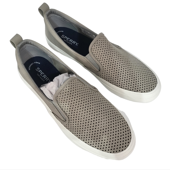 Sperry Crest Twin Gore Perforated Slip-on Sneakers Grey - Picture 9 of 11